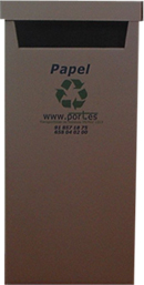 papelera reciclaje papel